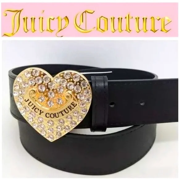 Juicy Couture | Accessories | Jc Rhinestone Heart Belt  display picture 1